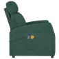 vidaXL Elektrischer Massagesessel Dunkelgrün Stoff vidaXL Elektrischer Massagesessel Dunkelgrün Stoff