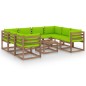 vidaXL 9-tlg. Garten-Lounge-Set mit Kissen in Hellgrün vidaXL 9-tlg. Garten-Lounge-Set mit Kissen in Hellgrün
