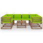 vidaXL 9-tlg. Garten-Lounge-Set mit Kissen in Hellgrün vidaXL 9-tlg. Garten-Lounge-Set mit Kissen in Hellgrün