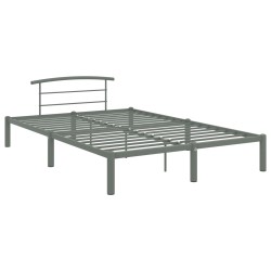 vidaXL Bettgestell Grau Metall 140x200 cm