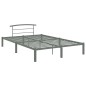 vidaXL Bettgestell Grau Metall 140x200 cm vidaXL Bettgestell Grau Metall 140x200 cm