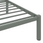 vidaXL Bettgestell Grau Metall 140x200 cm vidaXL Bettgestell Grau Metall 140x200 cm