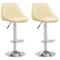 vidaXL Barhocker 2 Stk. Creme Kunstleder vidaXL Barhocker 2 Stk. Creme Kunstleder