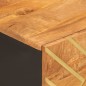 vidaXL Couchtisch Braun und Schwarz 80x50x40 cm Massivholz Mango