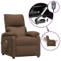 vidaXL Massagesessel Elektrisch Braun Stoff vidaXL Massagesessel Elektrisch Braun Stoff