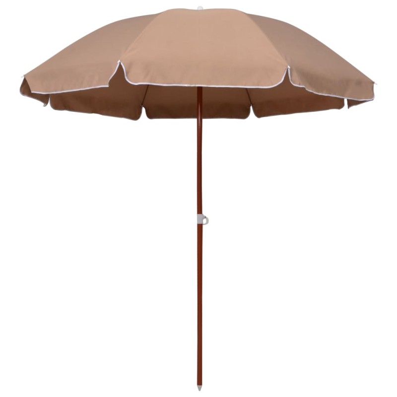 vidaXL Sonnenschirm mit Stahlmast 240 cm Taupe vidaXL Sonnenschirm mit Stahlmast 240 cm Taupe