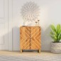 vidaXL Beistellschrank Braun und Schwarz 60x33,5x75cm Massivholz Mango vidaXL Beistellschrank Braun und Schwarz 60x33,5x75cm Massivholz Mango