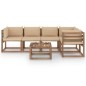 vidaXL 6-tlg. Garten-Lounge-Set aus Paletten mit Kissen Kiefernholz vidaXL 6-tlg. Garten-Lounge-Set aus Paletten mit Kissen Kiefernholz
