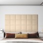 vidaXL Wandpaneele 12 Stk. Creme 30x30 cm Stoff 1,08 m² vidaXL Wandpaneele 12 Stk. Creme 30x30 cm Stoff 1,08 m²