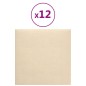 vidaXL Wandpaneele 12 Stk. Creme 30x30 cm Stoff 1,08 m² vidaXL Wandpaneele 12 Stk. Creme 30x30 cm Stoff 1,08 m²