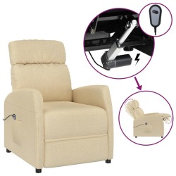 vidaXL Massagesessel Elektrisch Creme Stoff