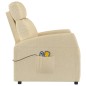 vidaXL Massagesessel Elektrisch Creme Stoff vidaXL Massagesessel Elektrisch Creme Stoff