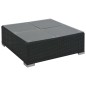 6-tlg. Garten-Lounge-Set mit Auflagen Poly Rattan Schwarz 6-tlg. Garten-Lounge-Set mit Auflagen Poly Rattan Schwarz