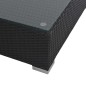 6-tlg. Garten-Lounge-Set mit Auflagen Poly Rattan Schwarz 6-tlg. Garten-Lounge-Set mit Auflagen Poly Rattan Schwarz