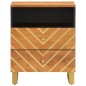 vidaXL Nachttisch Braun und Schwarz 50x33x60 cm Massivholz Mango vidaXL Nachttisch Braun und Schwarz 50x33x60 cm Massivholz Mango