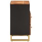 vidaXL Nachttisch Braun und Schwarz 50x33x60 cm Massivholz Mango vidaXL Nachttisch Braun und Schwarz 50x33x60 cm Massivholz Mango