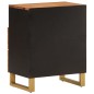 vidaXL Nachttisch Braun und Schwarz 50x33x60 cm Massivholz Mango vidaXL Nachttisch Braun und Schwarz 50x33x60 cm Massivholz Mango
