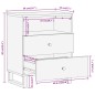 vidaXL Nachttisch Braun und Schwarz 50x33x60 cm Massivholz Mango vidaXL Nachttisch Braun und Schwarz 50x33x60 cm Massivholz Mango