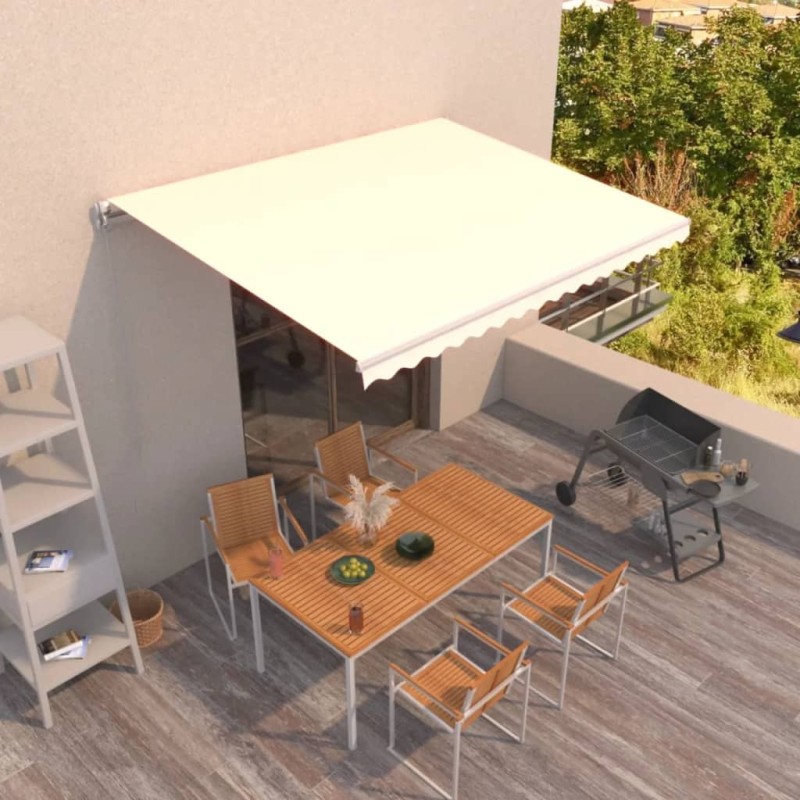 vidaXL Gelenkarmmarkise Einziehbar 450x350 cm Creme vidaXL Gelenkarmmarkise Einziehbar 450x350 cm Creme