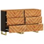 vidaXL Beistellschränke 2 Stk. Braun & Schwarz 60x33,5x75 cm Mangoholz vidaXL Beistellschränke 2 Stk. Braun & Schwarz 60x33,5x75 cm Mangoholz