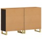 vidaXL Beistellschränke 2 Stk. Braun & Schwarz 60x33,5x75 cm Mangoholz vidaXL Beistellschränke 2 Stk. Braun & Schwarz 60x33,5x75 cm Mangoholz