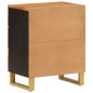 vidaXL Nachttisch Braun und Schwarz 50x33x60 cm Massivholz Mango vidaXL Nachttisch Braun und Schwarz 50x33x60 cm Massivholz Mango