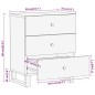 vidaXL Nachttisch Braun und Schwarz 50x33x60 cm Massivholz Mango vidaXL Nachttisch Braun und Schwarz 50x33x60 cm Massivholz Mango