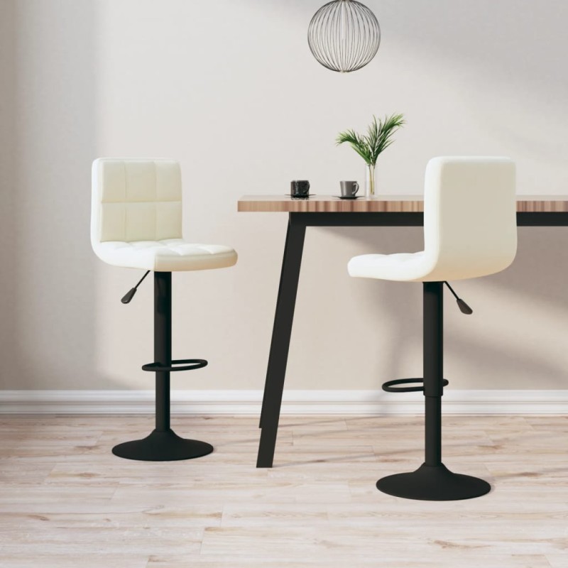 vidaXL Barhocker 2 Stk. Creme Samt vidaXL Barhocker 2 Stk. Creme Samt