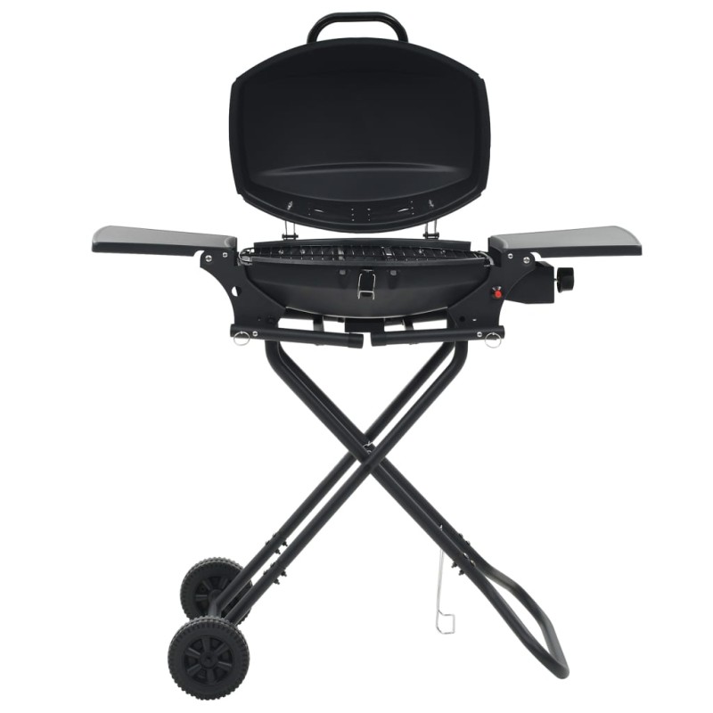 Tragbarer Gasgrill mit Brenner Schwarz Tragbarer Gasgrill mit Brenner Schwarz