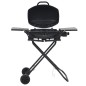 Tragbarer Gasgrill mit Brenner Schwarz Tragbarer Gasgrill mit Brenner Schwarz