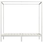 vidaXL Himmelbett-Gestell Weiß Massivholz Kiefer 90 x 200 cm vidaXL Himmelbett-Gestell Weiß Massivholz Kiefer 90 x 200 cm