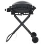 Tragbarer Gasgrill mit Brenner Schwarz Tragbarer Gasgrill mit Brenner Schwarz