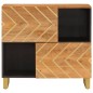 vidaXL Beistellschrank Braun und Schwarz 80x33,5x75 Massivholz Mango vidaXL Beistellschrank Braun und Schwarz 80x33,5x75 Massivholz Mango