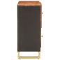 vidaXL Beistellschrank Braun und Schwarz 80x33,5x75 Massivholz Mango vidaXL Beistellschrank Braun und Schwarz 80x33,5x75 Massivholz Mango