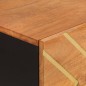 vidaXL Beistellschrank Braun und Schwarz 80x33,5x75 Massivholz Mango vidaXL Beistellschrank Braun und Schwarz 80x33,5x75 Massivholz Mango