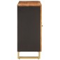 vidaXL Beistellschrank Braun und Schwarz 90x33,5x75 Massivholz Mango vidaXL Beistellschrank Braun und Schwarz 90x33,5x75 Massivholz Mango