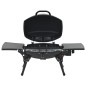 Tragbarer Gasgrill mit Brenner Schwarz Tragbarer Gasgrill mit Brenner Schwarz