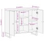 vidaXL Beistellschrank Braun und Schwarz 90x33,5x75 Massivholz Mango vidaXL Beistellschrank Braun und Schwarz 90x33,5x75 Massivholz Mango