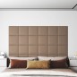 vidaXL Wandpaneele 12 Stk. Cappuccino-Braun 30x30cm Kunstleder 1,08 m² vidaXL Wandpaneele 12 Stk. Cappuccino-Braun 30x30cm Kunstleder 1,08 m²