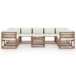 vidaXL 10-tlg. Garten-Lounge-Set mit Kissen in Creme vidaXL 10-tlg. Garten-Lounge-Set mit Kissen in Creme