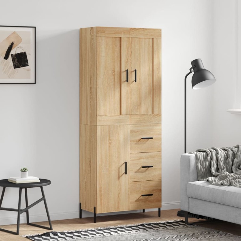 vidaXL Highboard Sonoma-Eiche 69,5x34x180 cm Holzwerkstoff vidaXL Highboard Sonoma-Eiche 69,5x34x180 cm Holzwerkstoff