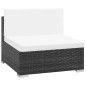 8-tlg. Garten-Lounge-Set mit Auflagen Poly Rattan Schwarz 8-tlg. Garten-Lounge-Set mit Auflagen Poly Rattan Schwarz