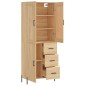 vidaXL Highboard Sonoma-Eiche 69,5x34x180 cm Holzwerkstoff vidaXL Highboard Sonoma-Eiche 69,5x34x180 cm Holzwerkstoff