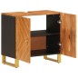 vidaXL Waschbeckenunterschrank Braun und Schwarz Massivholz Mango vidaXL Waschbeckenunterschrank Braun und Schwarz Massivholz Mango