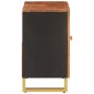 vidaXL Waschbeckenunterschrank Braun und Schwarz Massivholz Mango vidaXL Waschbeckenunterschrank Braun und Schwarz Massivholz Mango