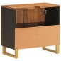 vidaXL Waschbeckenunterschrank Braun und Schwarz Massivholz Mango vidaXL Waschbeckenunterschrank Braun und Schwarz Massivholz Mango