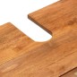 vidaXL Waschbeckenunterschrank Braun und Schwarz Massivholz Mango vidaXL Waschbeckenunterschrank Braun und Schwarz Massivholz Mango