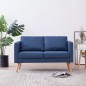 vidaXL 2-Sitzer-Sofa Stoff Blau vidaXL 2-Sitzer-Sofa Stoff Blau