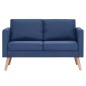 vidaXL 2-Sitzer-Sofa Stoff Blau vidaXL 2-Sitzer-Sofa Stoff Blau