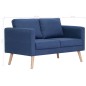 vidaXL 2-Sitzer-Sofa Stoff Blau vidaXL 2-Sitzer-Sofa Stoff Blau